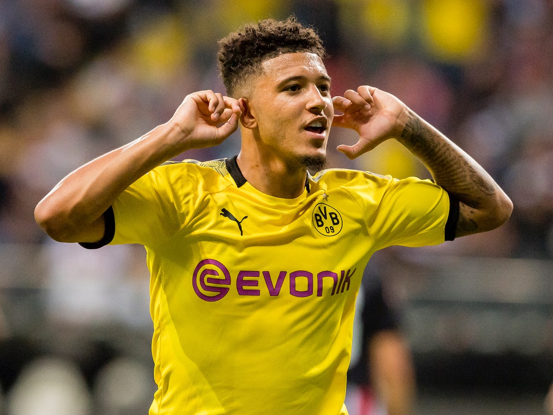 Jadon Sancho looks happy in first picture since Manchester United deal announced | Transfer News